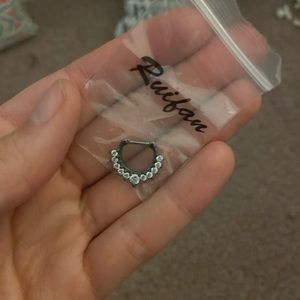 Bling Black Septum Piercing